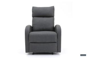 Fauteuil relax 'France' relevable manuellement PU Noir