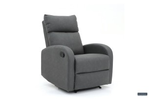 Fauteuil relax 'France' relevable manuellement PU Noir