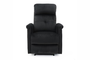Fauteuil relax 'Wuhan' relevable manuellement Tissu Noir