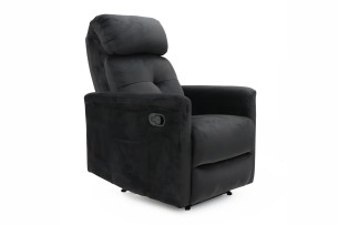Fauteuil relax 'Wuhan' relevable manuellement Tissu Noir
