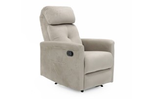 Fauteuil relax 'Wuhan' relevable manuellement Tissu Taupe