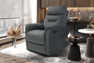 Fauteuil relax 'Breda' relevable manuellement Tissu Gris