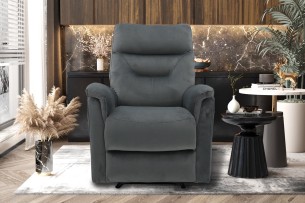 Fauteuil relax 'Breda' relevable manuellement Tissu Gris