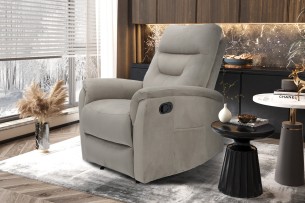 Fauteuil relax 'Breda' relevable manuellement Tissu Taupe