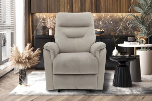 Fauteuil relax 'Breda' relevable manuellement Tissu Taupe