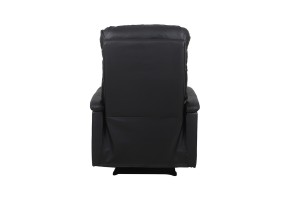Fauteuil relax 'Tokio' relevable manuellement PU Noir