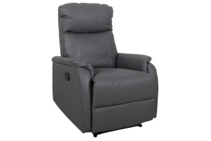 Fauteuil relax 'Tokio' relevable manuellement PU Gris
