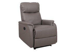 Fauteuil relax 'Tokio' relevable manuellement PU Taupe