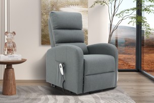 Fauteuil releveur electrique 'Bruges' Tissu Gris foncé
