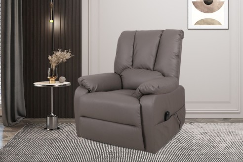 Fauteuil releveur electrique 'Osaka' PU Taupe