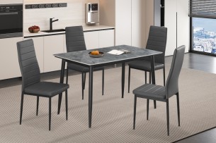 Table 'Kenzo' 120 cm Rectangulaire Pierre Gris
