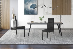 Set de 4 chaises 'Cato/Kenzo' PU Black