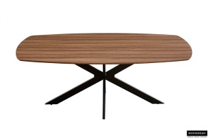 Table 'Aziz' 200 cm Ovale Danoise Décor Chêne Vieilli