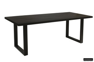 Table 'Nicola' 180 cm Rectangulaire Bois de Manguier noir