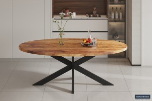 Table 'Alexa' 200 cm Ovale Bois de Manguier
