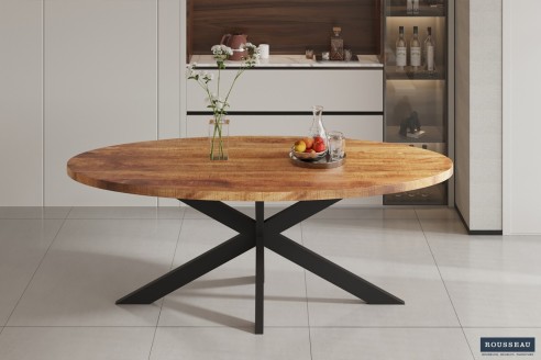 Table 'Alexa' 200 cm Ovale Bois de Manguier
