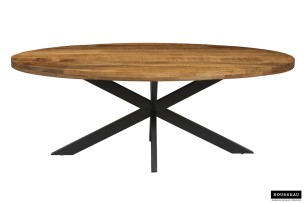 Table 'Alexa' 200 cm Ovale Bois de Manguier