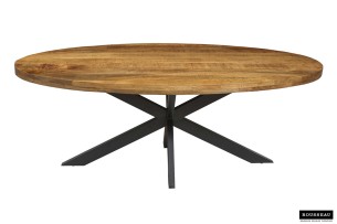 Table 'Alexa' 200 cm Ovale Bois de Manguier