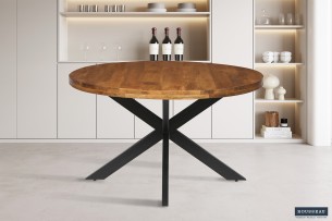 Table 'Maria' 130 cm Ronde Bois de Manguier