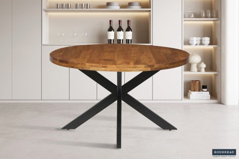 Table 'Maria' 130 cm Ronde Bois de Manguier