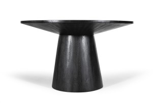 Table 'Tommy' 130 cm Ronde Bois de Manguier Noir