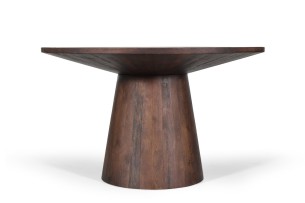 Table 'Tommy' 130 cm Ronde Bois de Manguier Brun