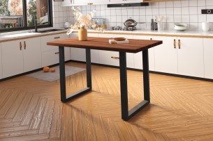 Table de comptoir 'Nicola' 160 cm Bois de Manguier - H 93 cm