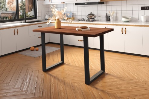 Table de comptoir 'Nicola' 160 cm Bois de Manguier - H 93 cm