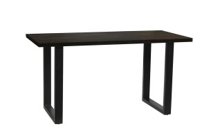Table de comptoir 'Nicola' 180 cm Bois de Manguier noir - H 93 cm