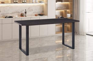 Table de comptoir 'Alexander' 180 cm Décor Brun foncé - H 93 cm