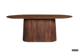 Table 'Miguel' 200 cm Ovale Bois de manguier Brun clair