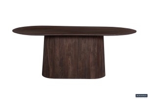 Table 'Miguel' 200 cm Ovale Bois de manguier Brun foncé