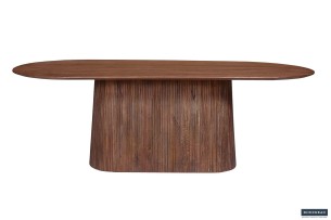 Table 'Miguel' 230 cm Ovale Bois de manguier Brun clair