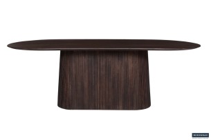 Table 'Miguel' 230 cm Ovale Bois de manguier Brun foncé
