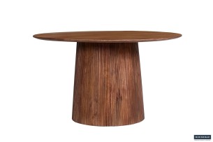 Table 'Miguel' 130 cm Bois de manguier Ronde Brun clair