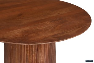 Table 'Miguel' 130 cm Bois de manguier Ronde Brun clair