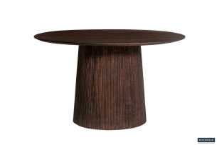Table 'Miguel' 130 cm Bois de manguier Ronde Brun foncé