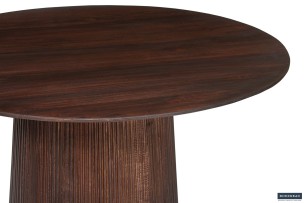 Table 'Miguel' 130 cm Bois de manguier Ronde Brun foncé