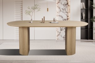 Table 'Lagos' 200 cm Ovale Décor Chêne Naturel