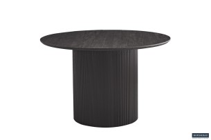 Table 'Lagos' 120 cm Ronde Décor Brun foncé
