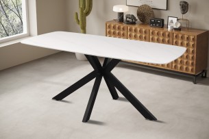 Table 'Apollo' 180 cm Ovale Danoise Pierre Blanc
