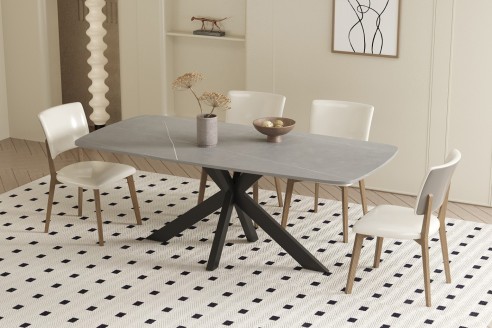 Table 'Apollo' 180 cm Ovale Danoise Pierre Gris