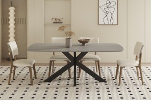 Table 'Apollo' 180 cm Ovale Danoise Pierre Gris