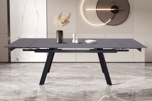 Table extensible 'Hera' 160-240 cm Rectangulaire Pierre Noir