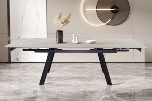 Table extensible 'Hera' 160-240 cm Rectangulaire Brillant Shakespear Beige