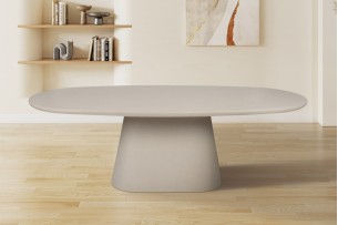 Table 'Tavira' 220 cm Ovale Ciment Beige