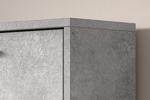 Rangement chaus. 'Carini' 3 tiroirs Béton