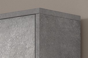 Rangement chaus. 'Carini' 4 tiroirs Béton