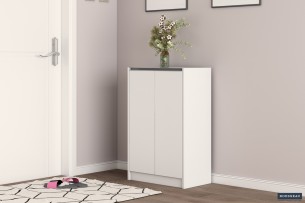 Rangement chaus. 'Lilly' 2 portes Blanc