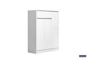 Rangement chaus. 'Lilly' 3 portes et 1 tiroir Blanc